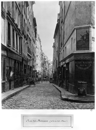 Rue des Moineaux、Rue des Orties、パリ、1858-78 作： Charles Marville